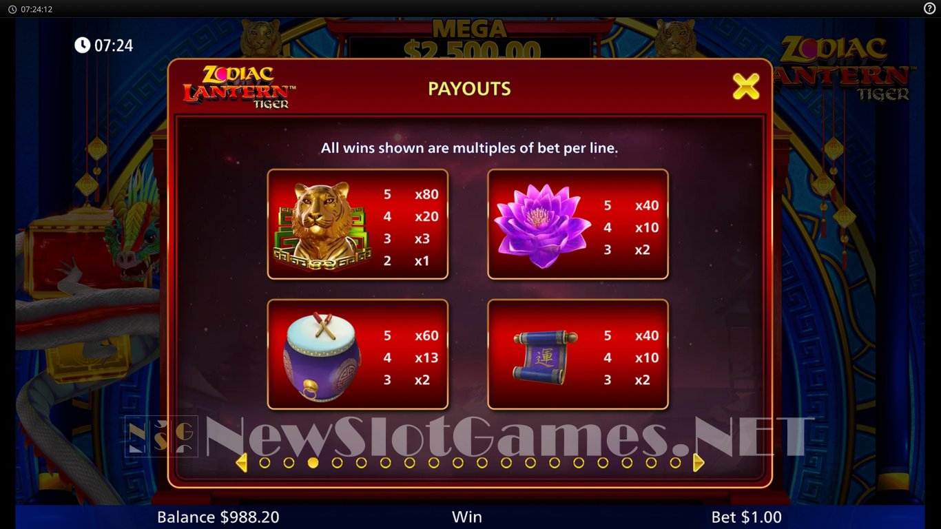 Zodiac Lantern Tiger Slot Slot Image in Demo - pic. 6