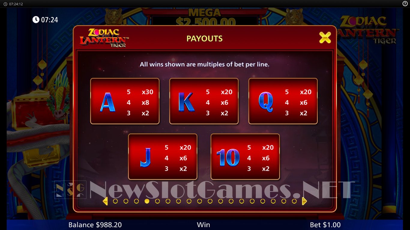 Zodiac Lantern Tiger Slot Slot Image in Demo - pic. 7