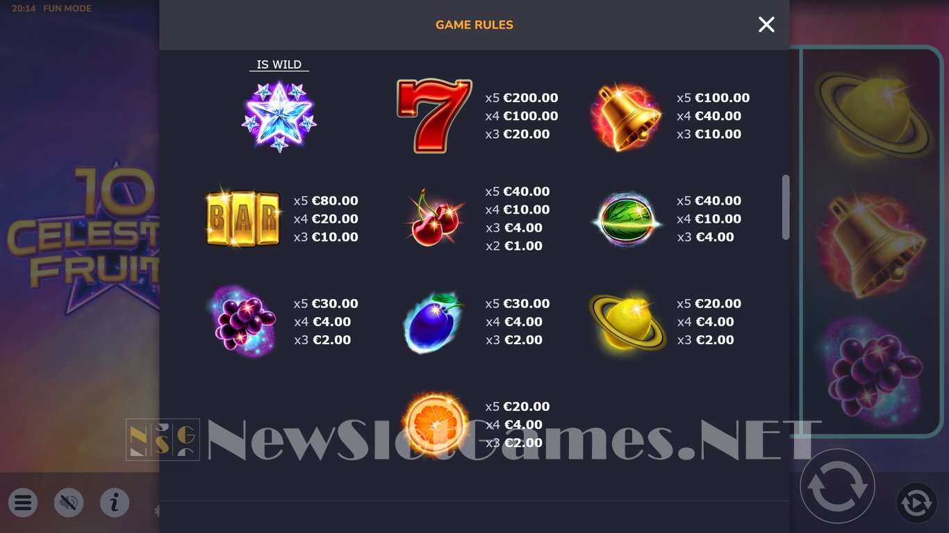 10 Celestial Fruits Slot Slot Image in Demo - pic. 8
