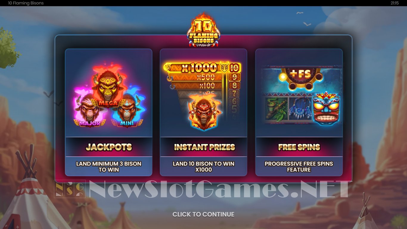 10 Flaming Bisons Slot Demo Image