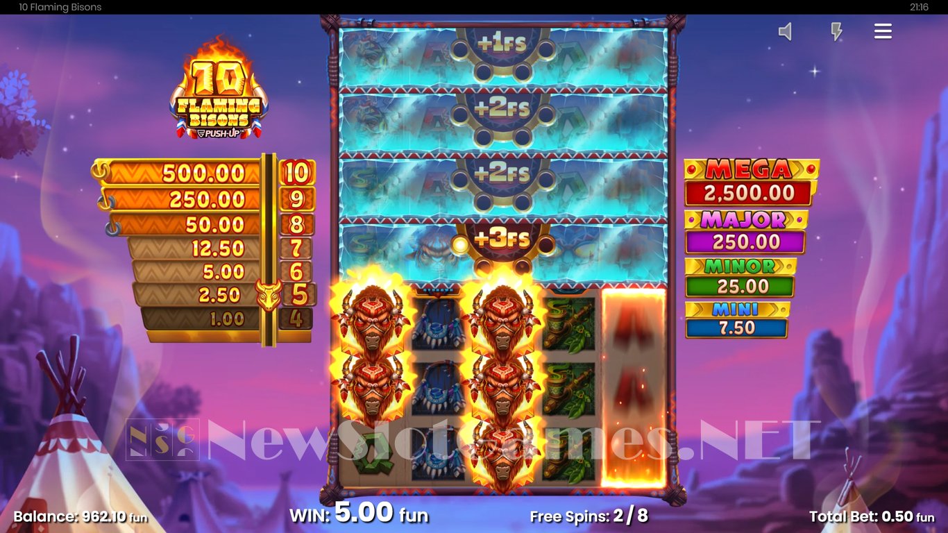 10 Flaming Bisons Slot Slot Image in Demo - pic. 13