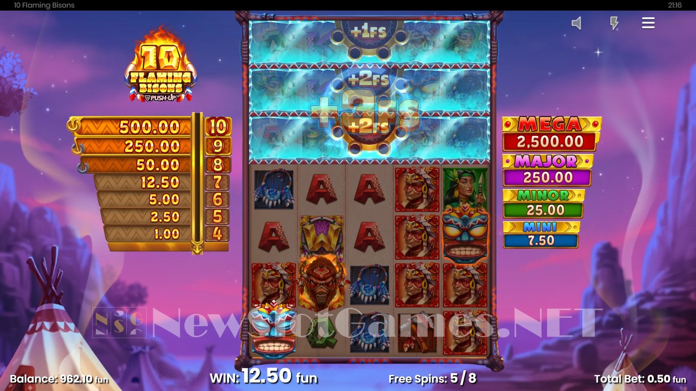 10 Flaming Bisons Slot Slot Image in Demo - pic. 15