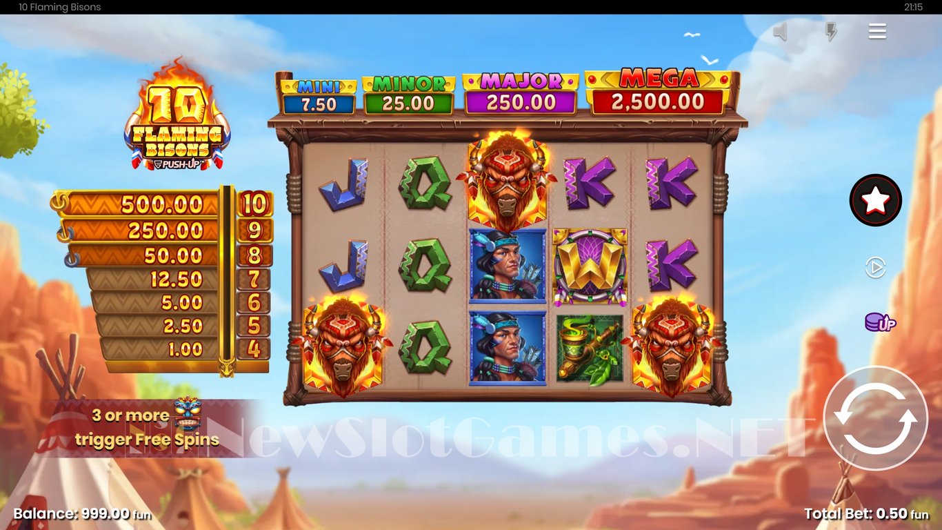 10 Flaming Bisons Slot Slot Image in Demo - pic. 3
