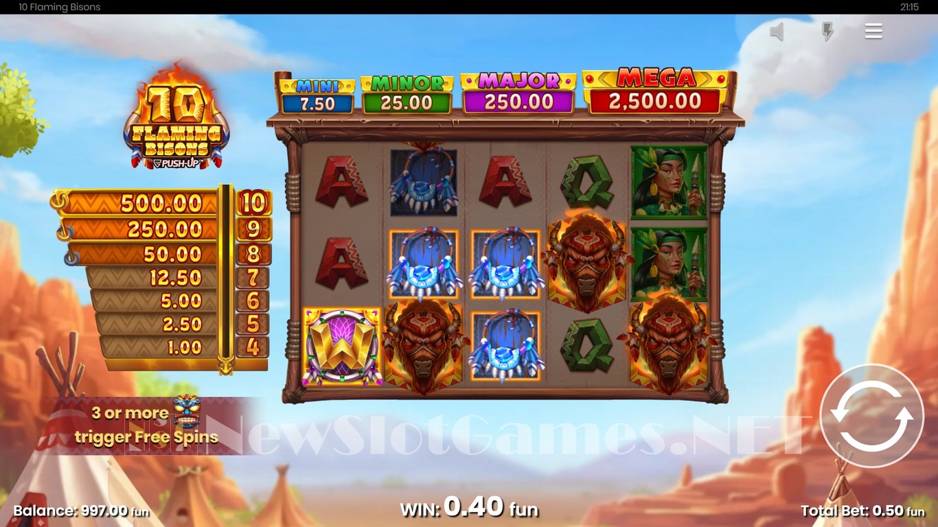10 Flaming Bisons Slot Slot Image in Demo - pic. 4