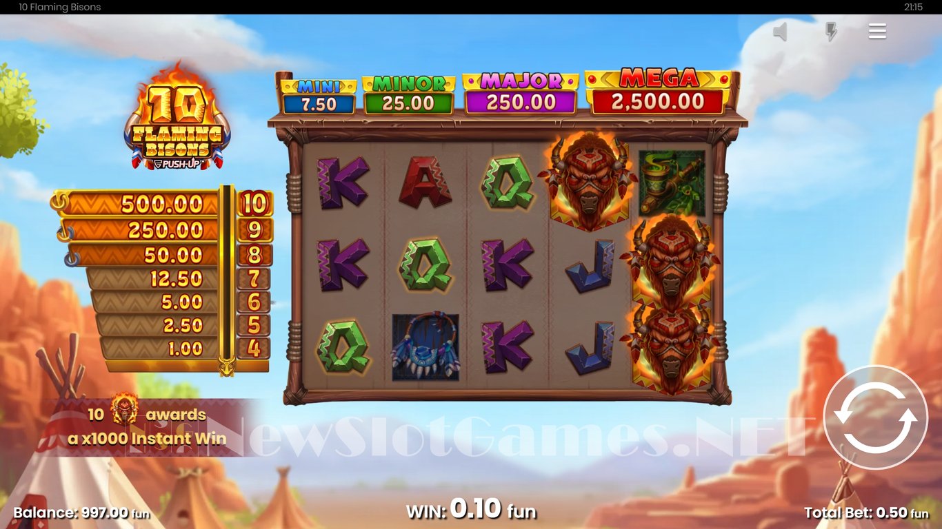 10 Flaming Bisons Slot Slot Image in Demo - pic. 6