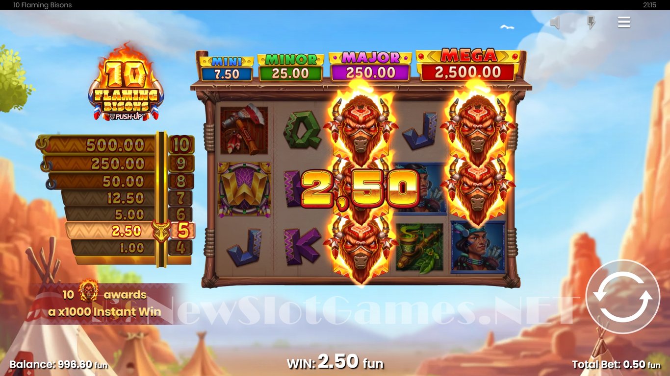 10 Flaming Bisons Slot Slot Image in Demo - pic. 7