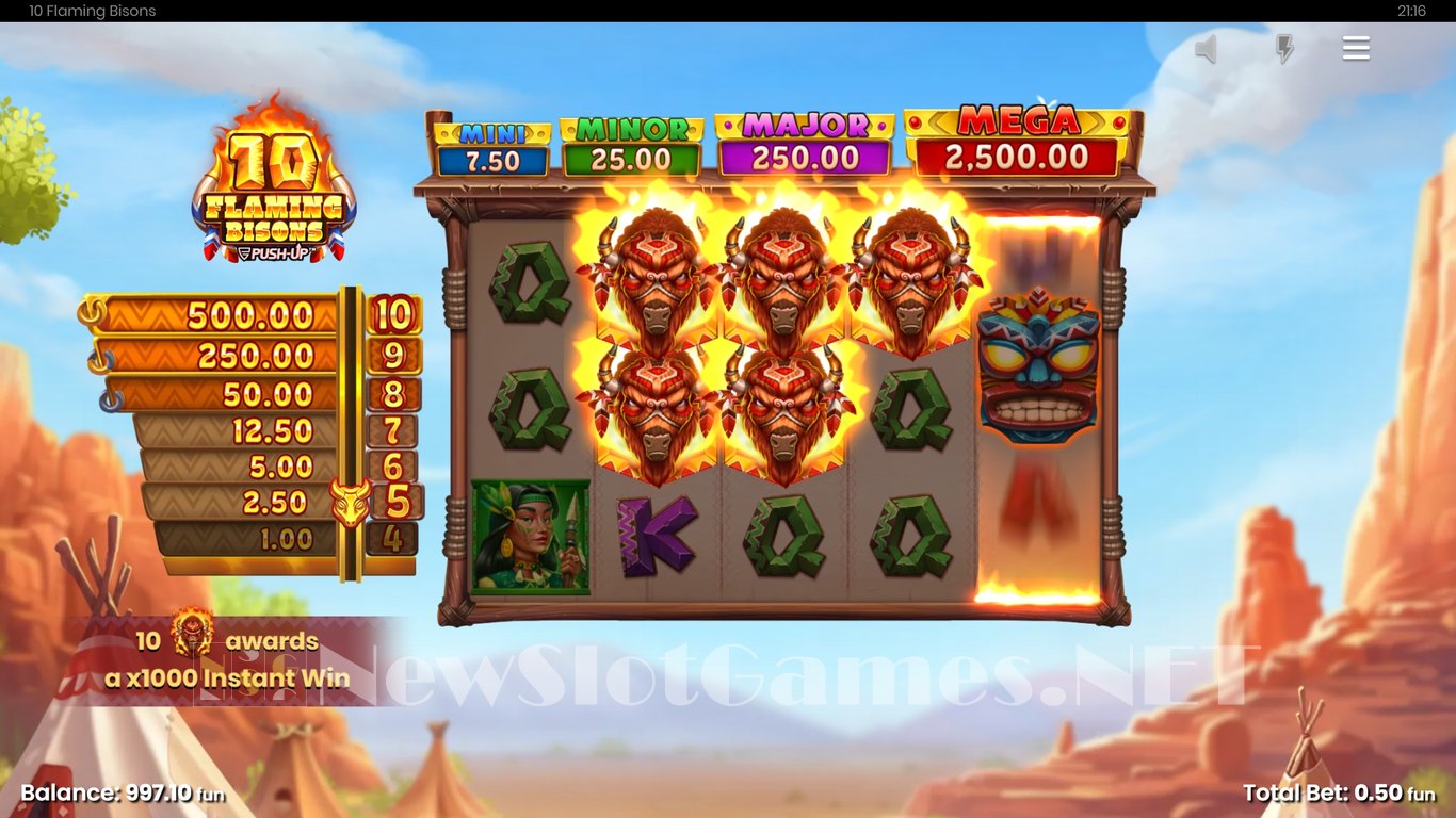 10 Flaming Bisons Slot Slot Image in Demo - pic. 8
