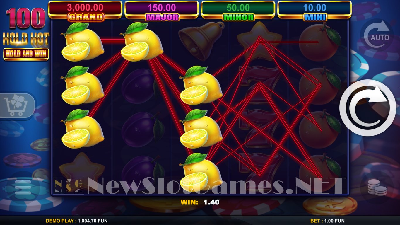 100 Hold Hot Hold and Wild Slot Slot Image in Demo - pic. 4