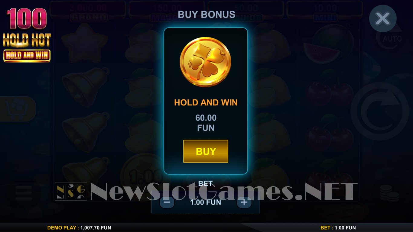 100 Hold Hot Hold and Wild Slot Slot Image in Demo - pic. 7