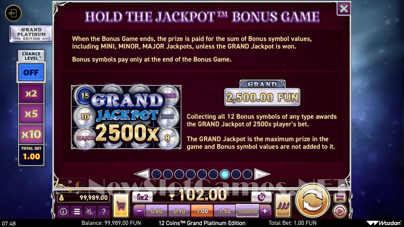 12 Coins Grand Platinum Edition Slot Slot Image in Demo - pic. 10