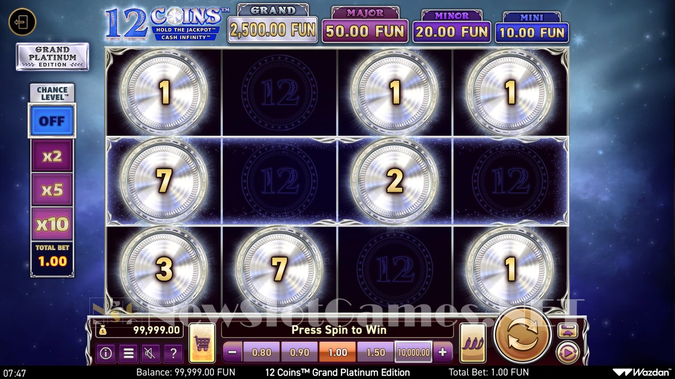 12 Coins Grand Platinum Edition Slot Slot Image in Demo - pic. 2