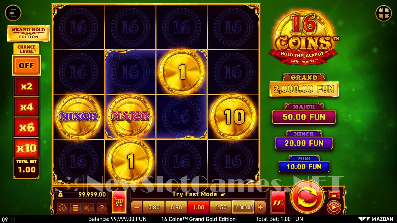 16 Coins Grand Gold Edition Slot Demo Image