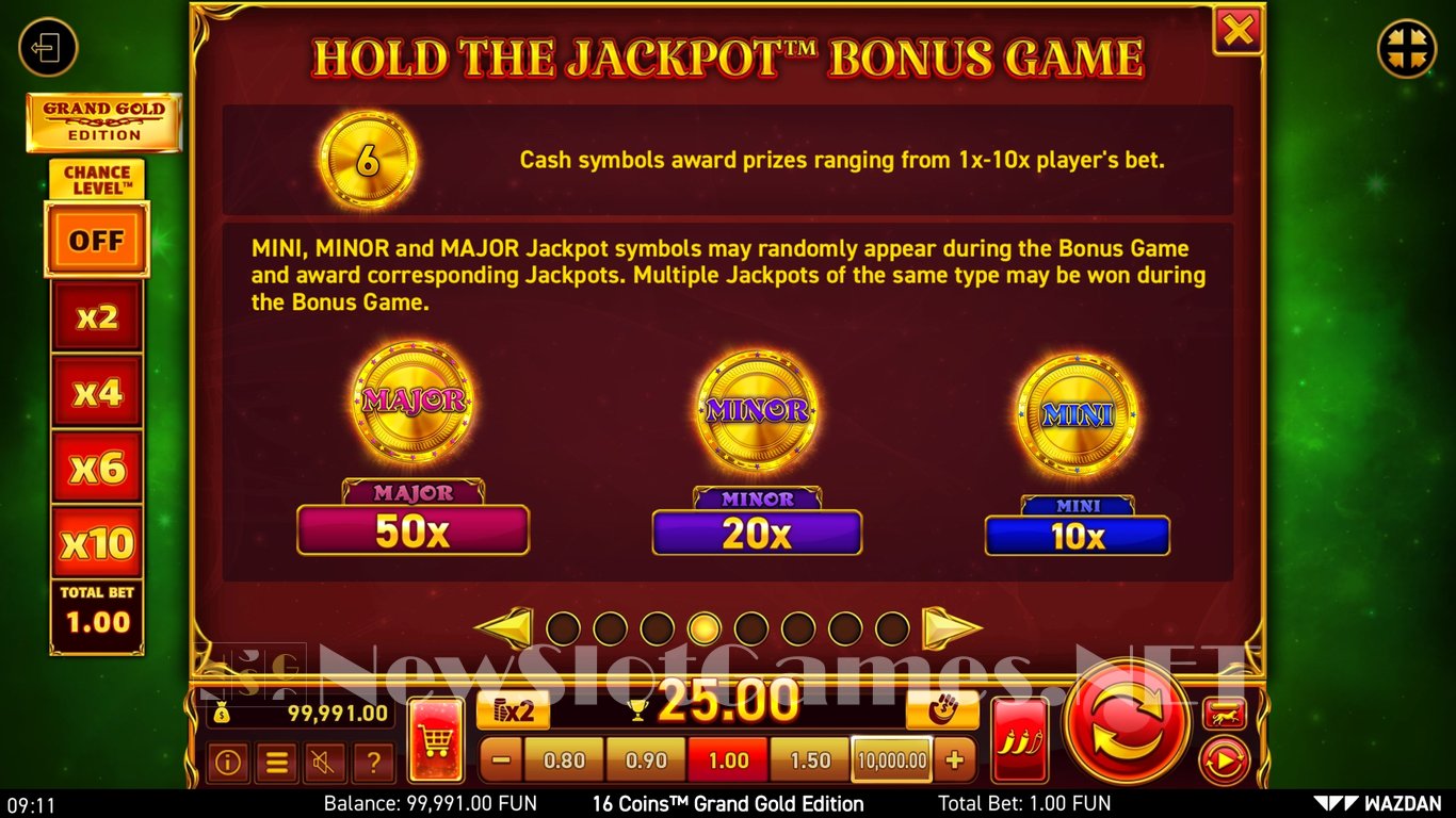 16 Coins Grand Gold Edition Slot Slot Image in Demo - pic. 8