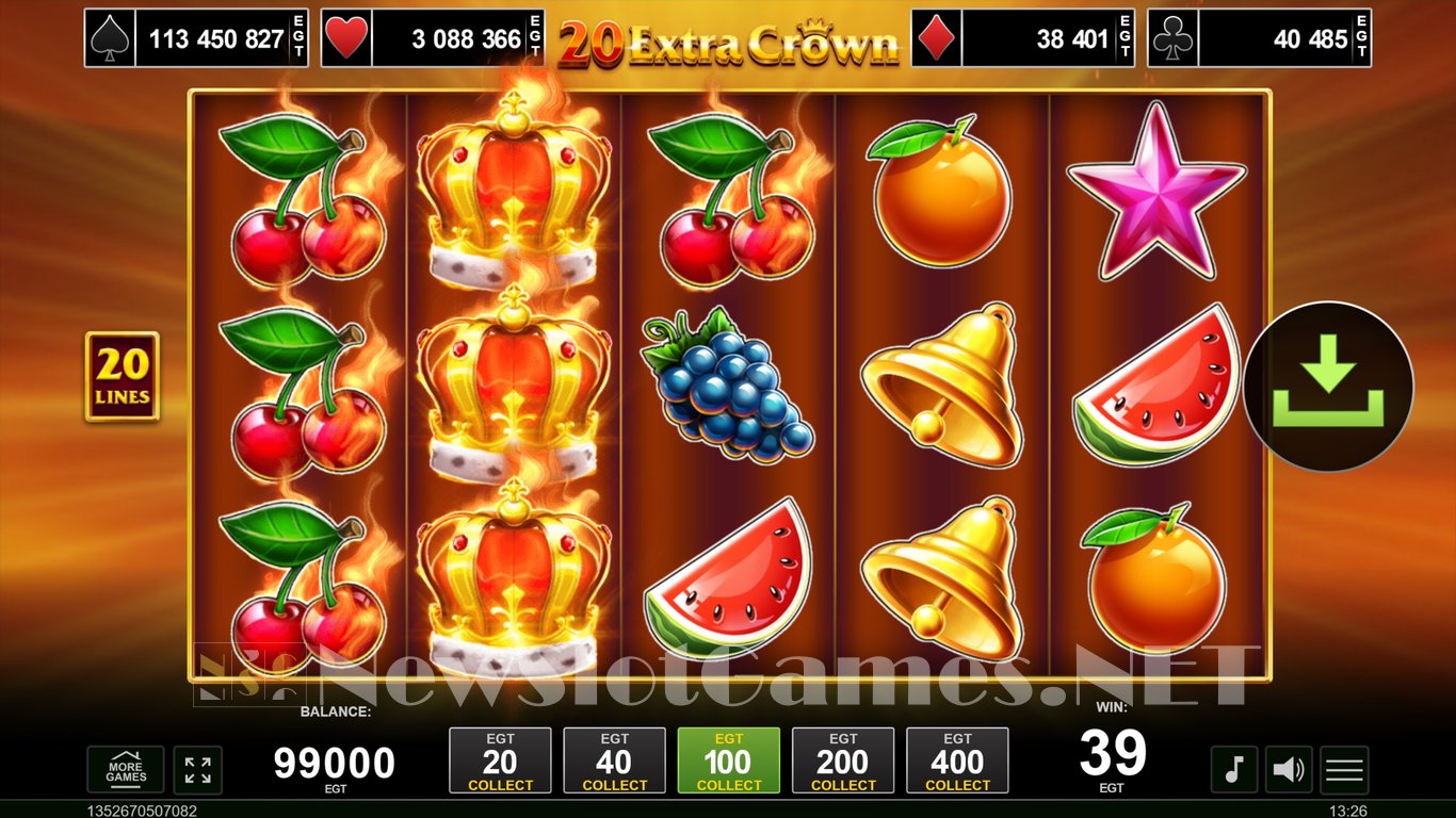 20 Extra Crown Slot Slot Image in Demo - pic. 4