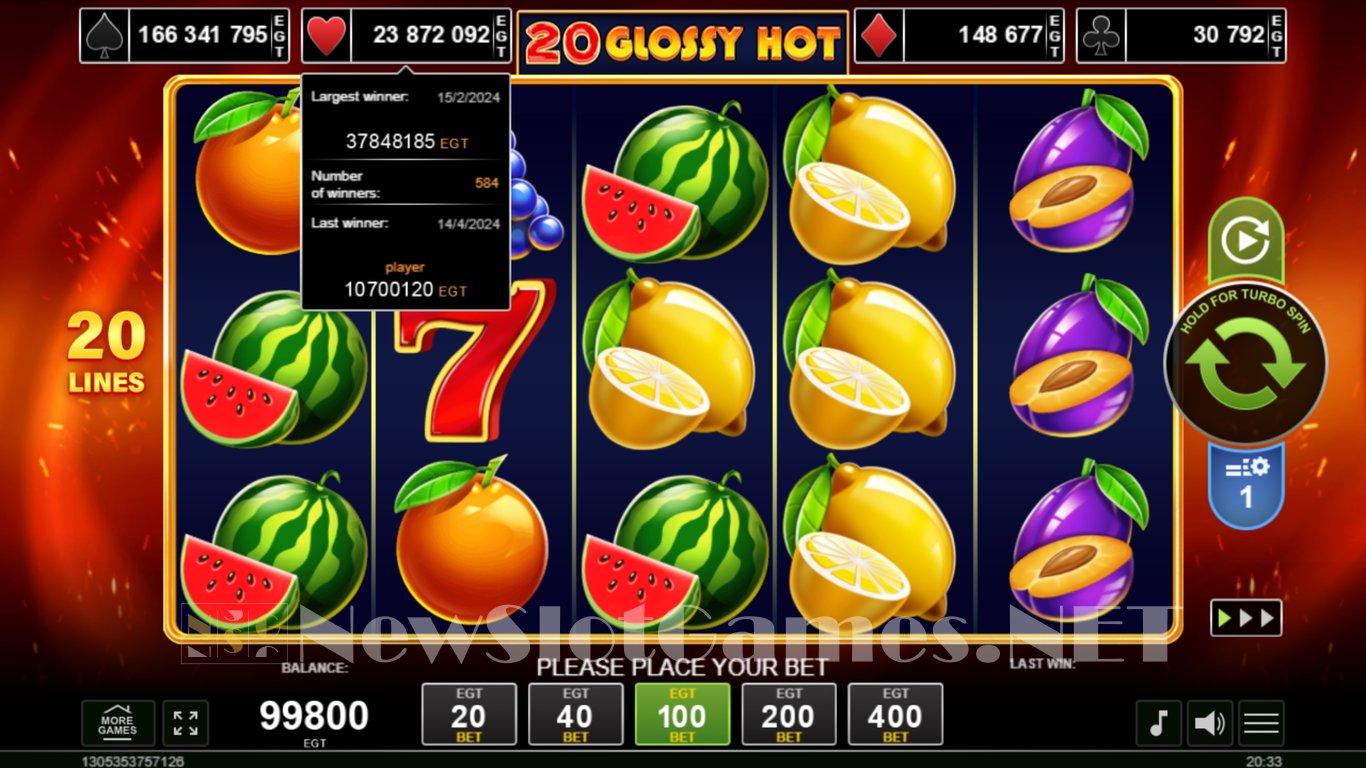 20 Glossy Hot Slot Slot Image in Demo - pic. 2