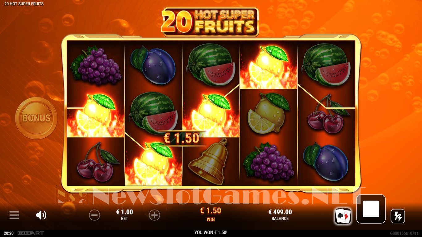 20 Hot Super Fruits Slot Slot Image in Demo - pic. 5