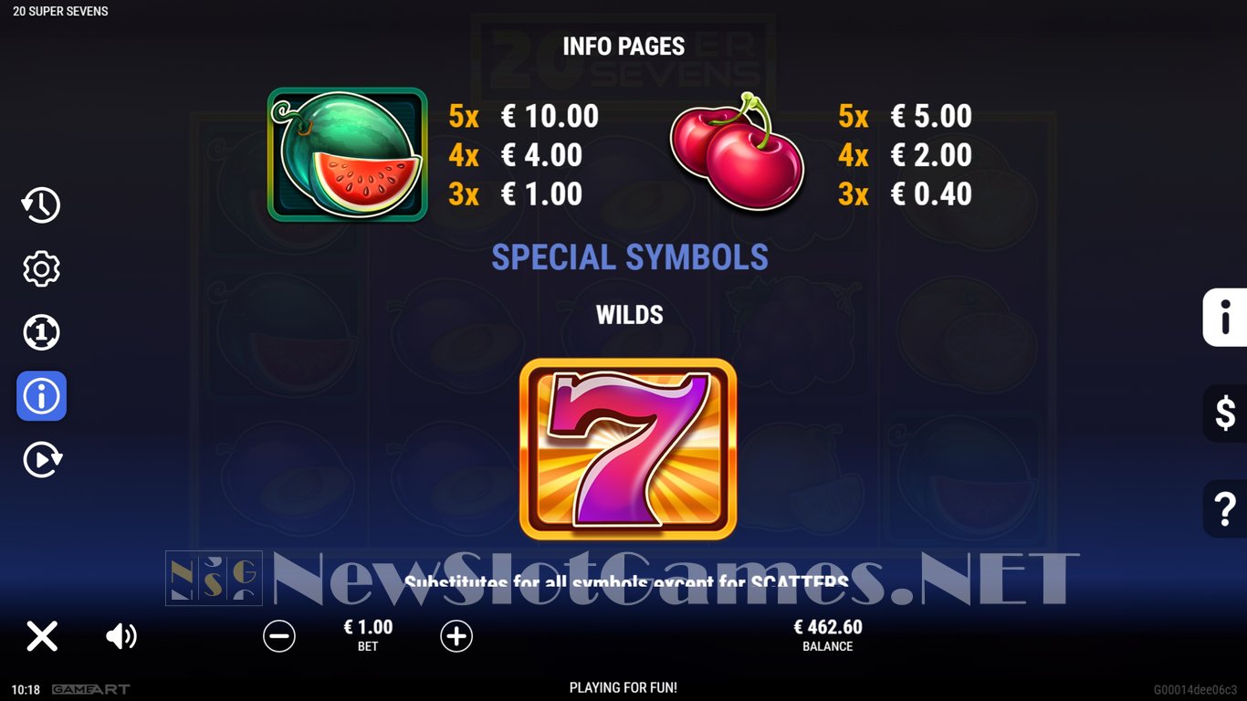 20 Super Sevens Slot Slot Image in Demo - pic. 7