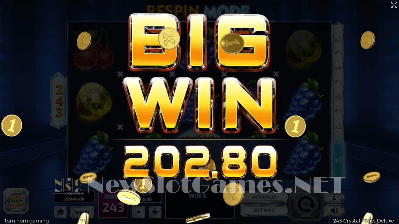 243 Crystal Fruits Deluxe Slot Slot Image in Demo - pic. 3