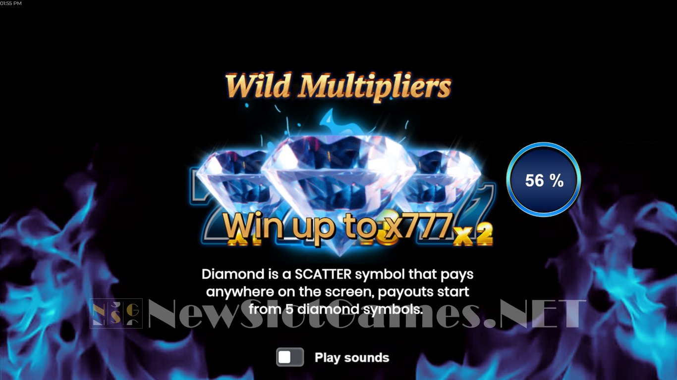 243 Fire n Diamonds Slot Demo Image