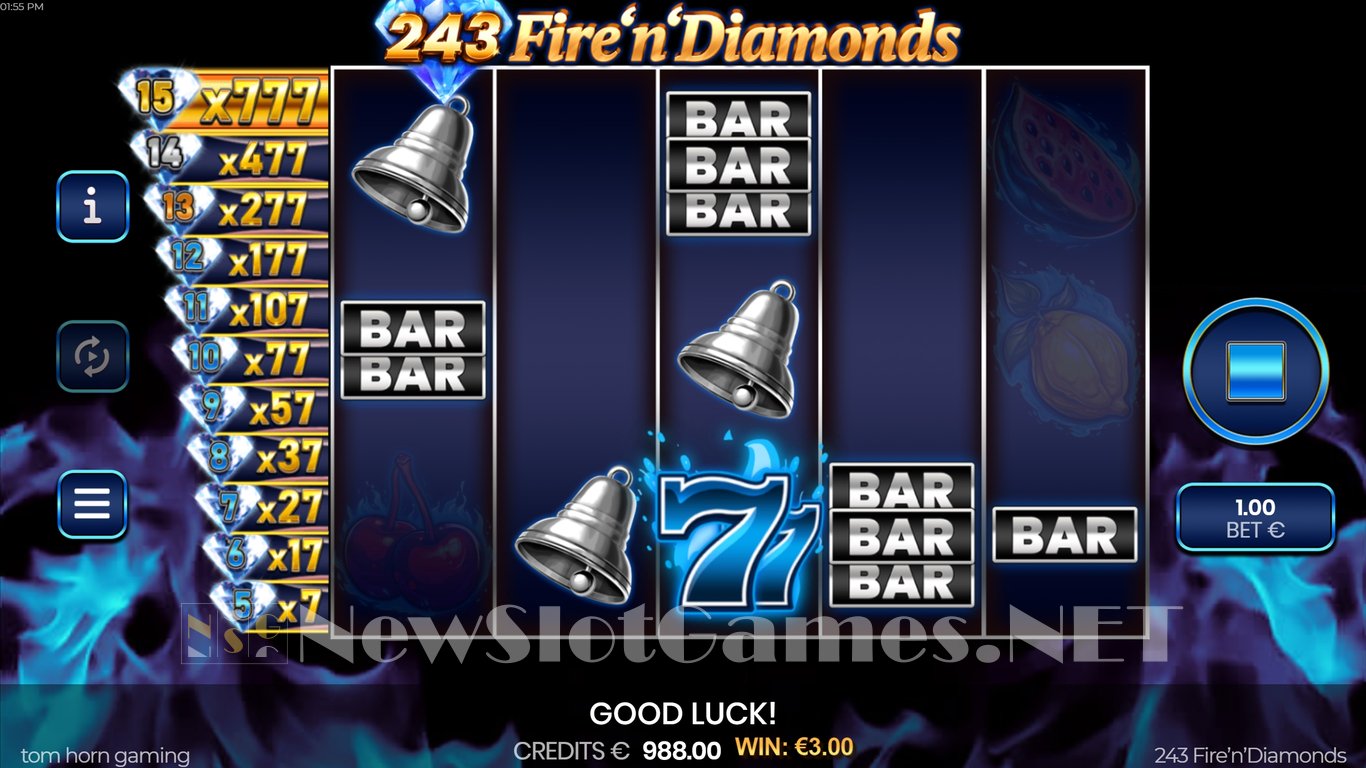 243 Fire n Diamonds Slot Slot Image in Demo - pic. 3