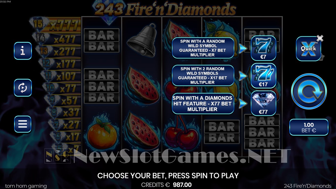 243 Fire n Diamonds Slot Slot Image in Demo - pic. 4