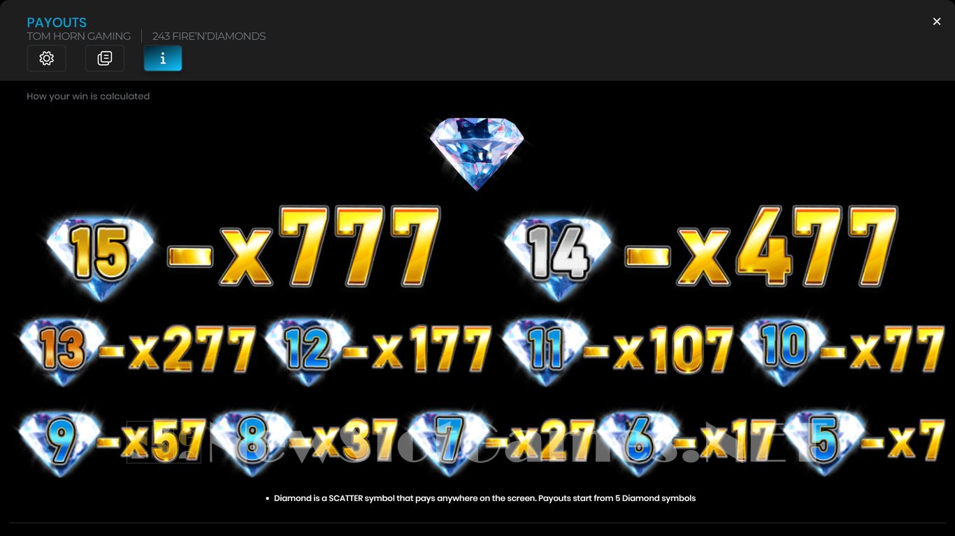 243 Fire n Diamonds Slot Slot Image in Demo - pic. 7