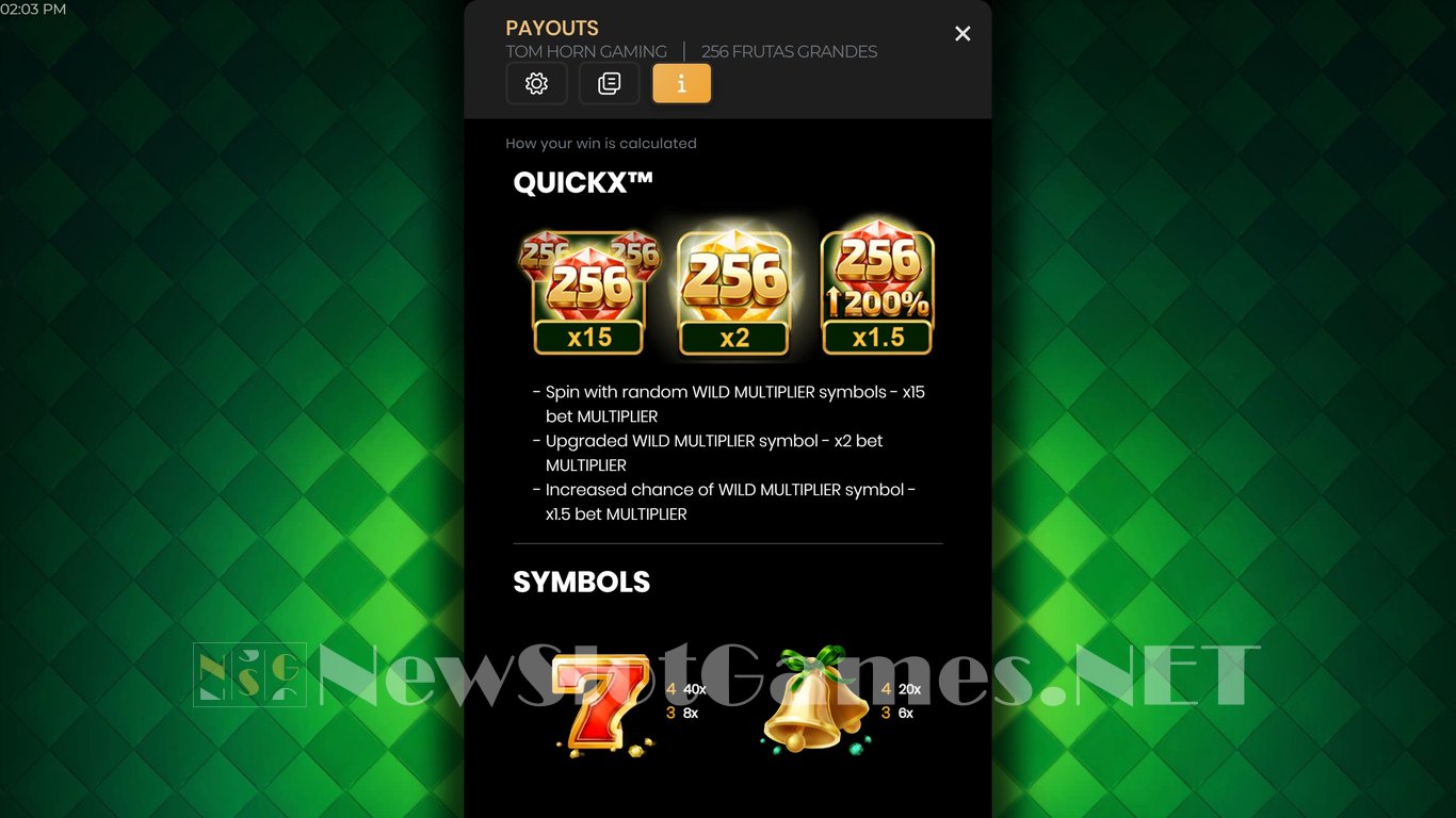 256 Frutas Grandes Slot Slot Image in Demo - pic. 12