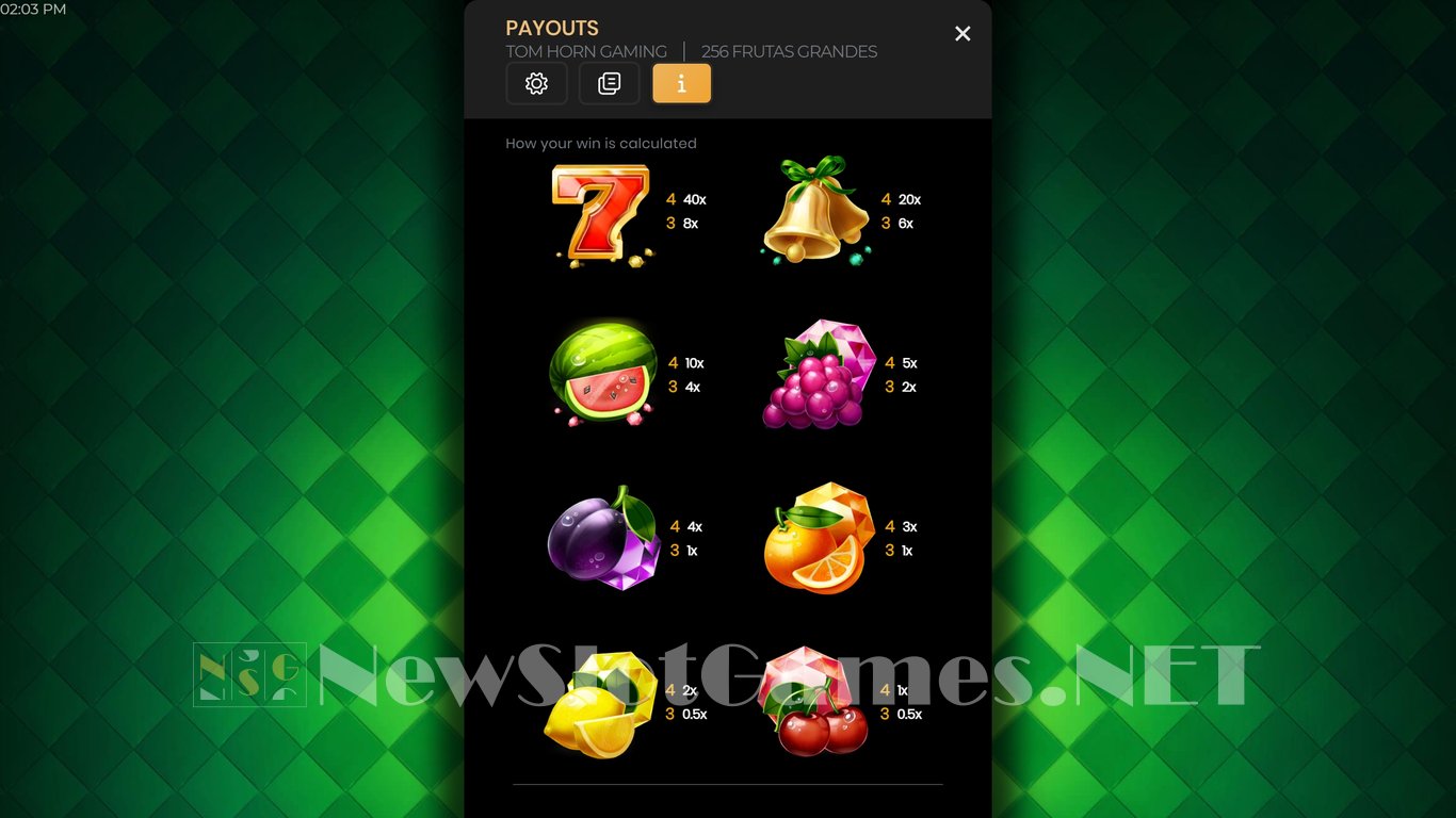 256 Frutas Grandes Slot Slot Image in Demo - pic. 13