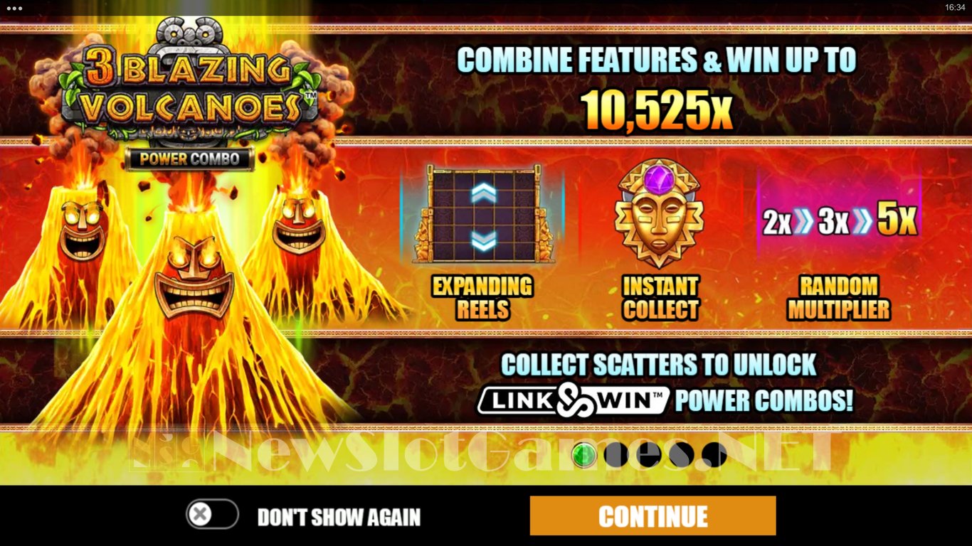 3 Blazing Volcanoes Power Combo Slot Demo Image