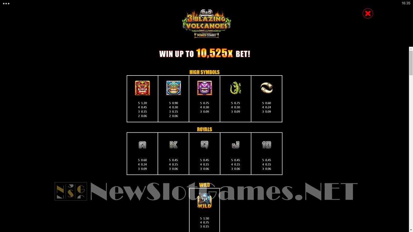 3 Blazing Volcanoes Power Combo Slot Slot Image in Demo - pic. 9
