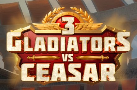 3 Gladiators vs Caesar Slot Logo