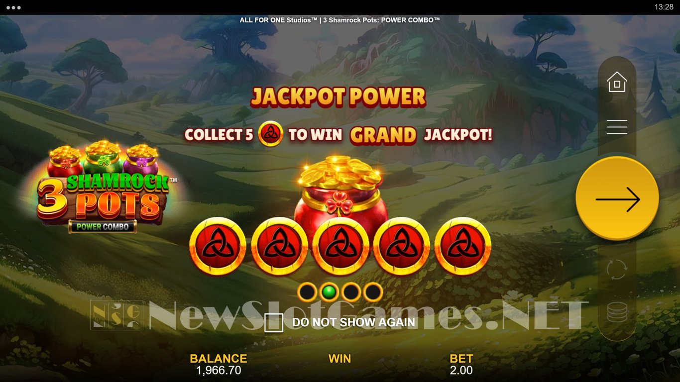 3 Shamrock Pots Power Combo Slot Demo Image