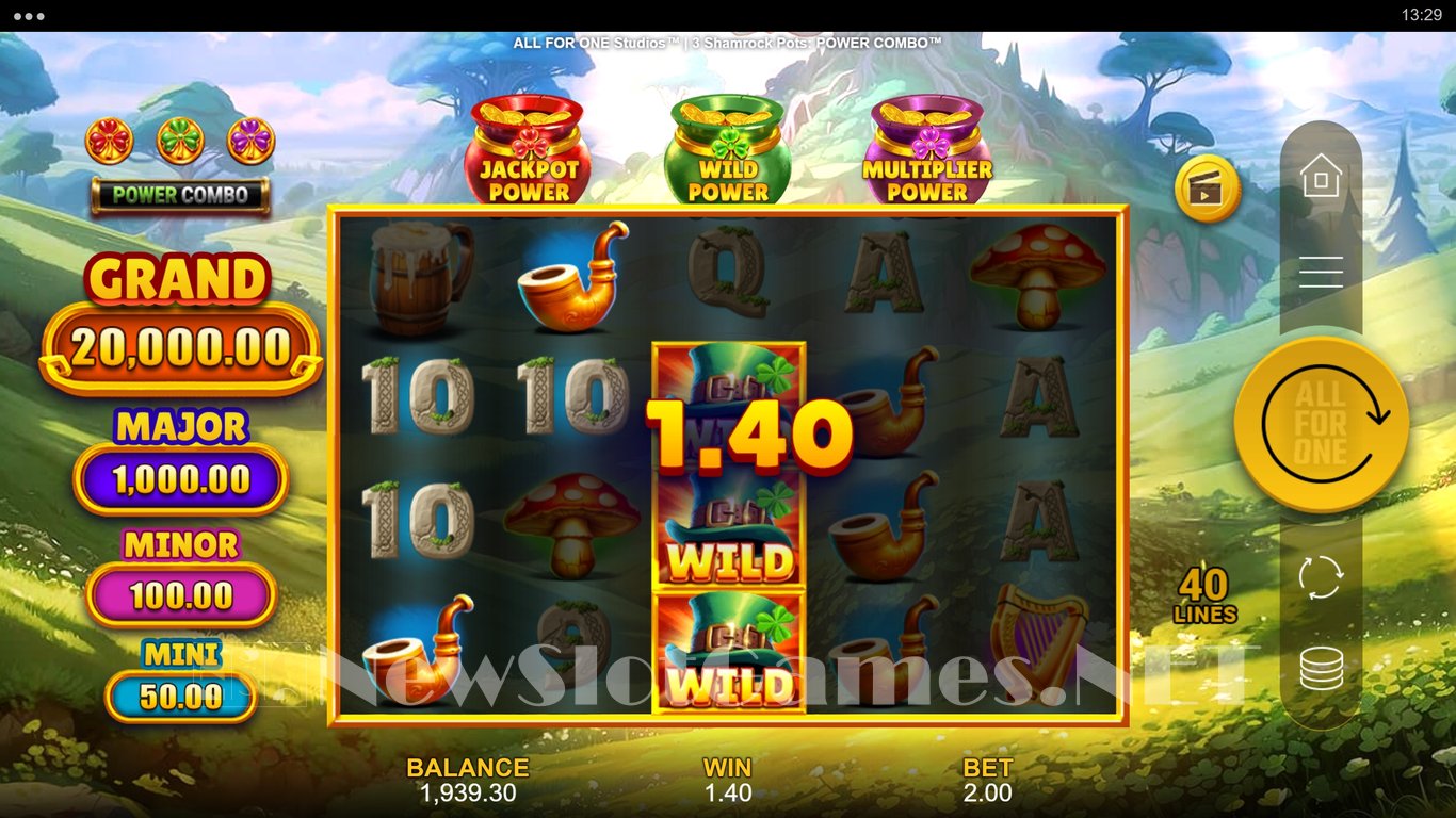 3 Shamrock Pots Power Combo Slot Slot Image in Demo - pic. 12