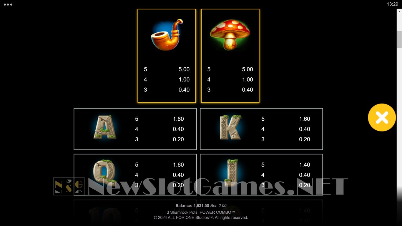 3 Shamrock Pots Power Combo Slot Slot Image in Demo - pic. 15