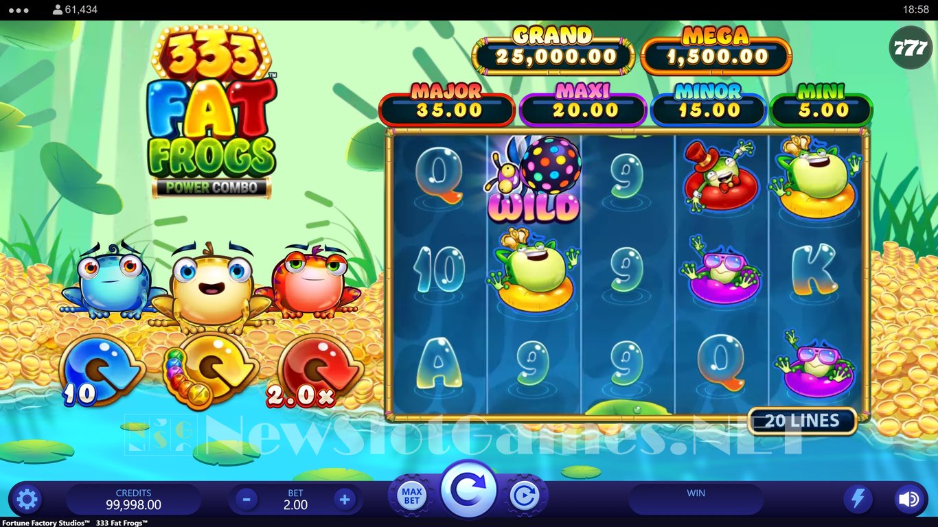 333 Fat Frogs Power Combo Slot Slot Image in Demo - pic. 2