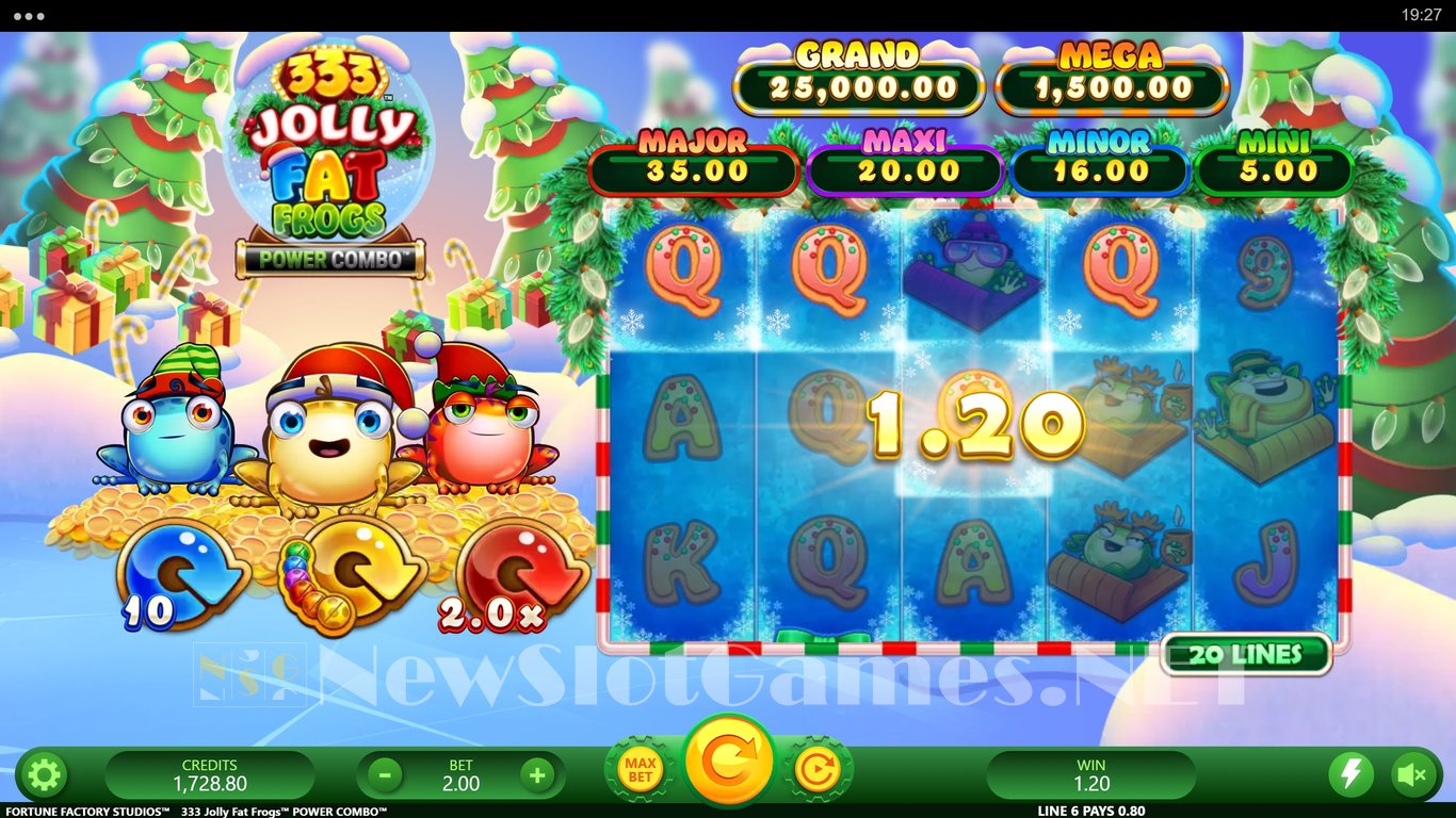 333 Jolly Fat Frogs Power Combo Slot Slot Image in Demo - pic. 8