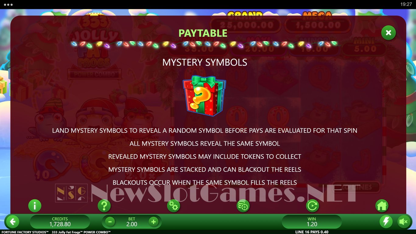 333 Jolly Fat Frogs Power Combo Slot Slot Image in Demo - pic. 9