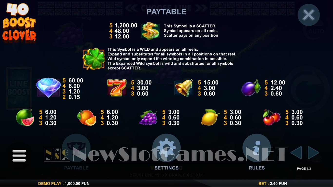 40 Boost Clover Slot Slot Image in Demo - pic. 10