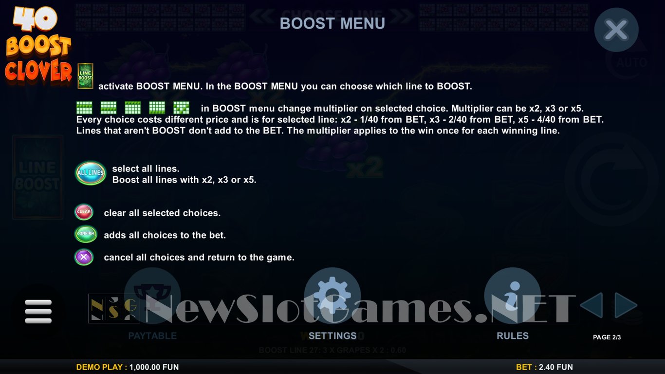 40 Boost Clover Slot Slot Image in Demo - pic. 11