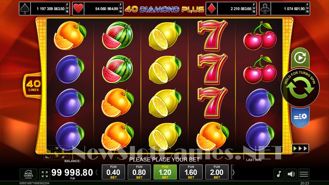 40 Diamond Plus Slot Demo Image