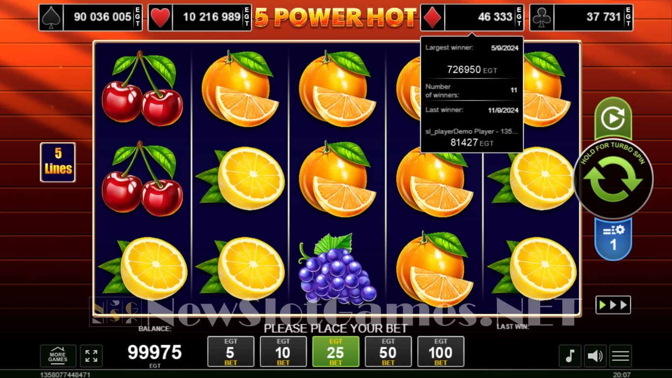 5 Power Hot Slot Demo Image