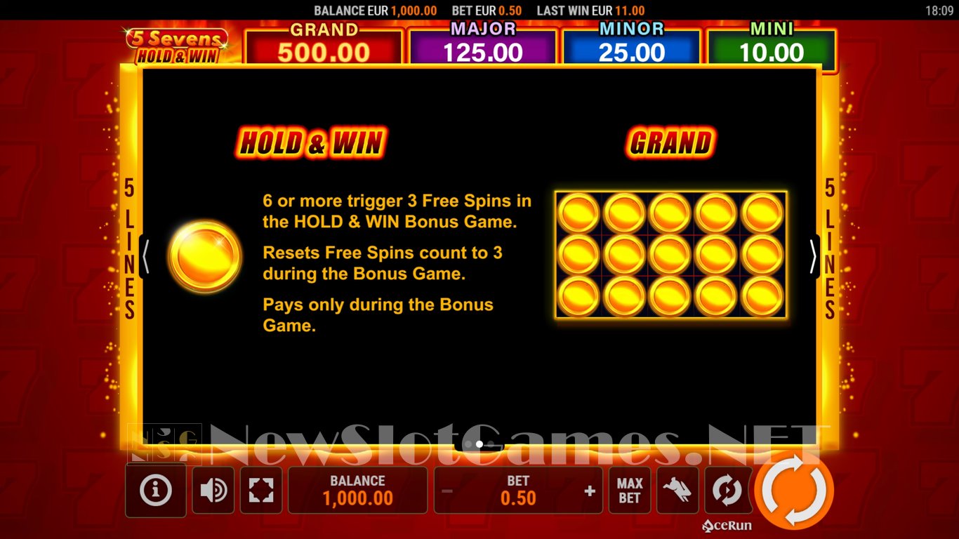 5 Sevens Hold & Win Slot Slot Image in Demo - pic. 9