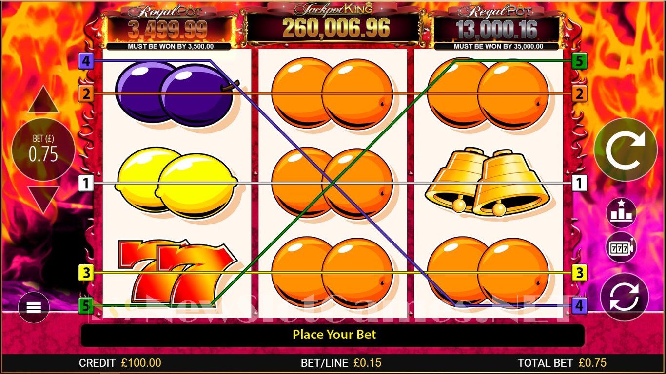 7s Deluxe Jackpot King Slot Demo Image