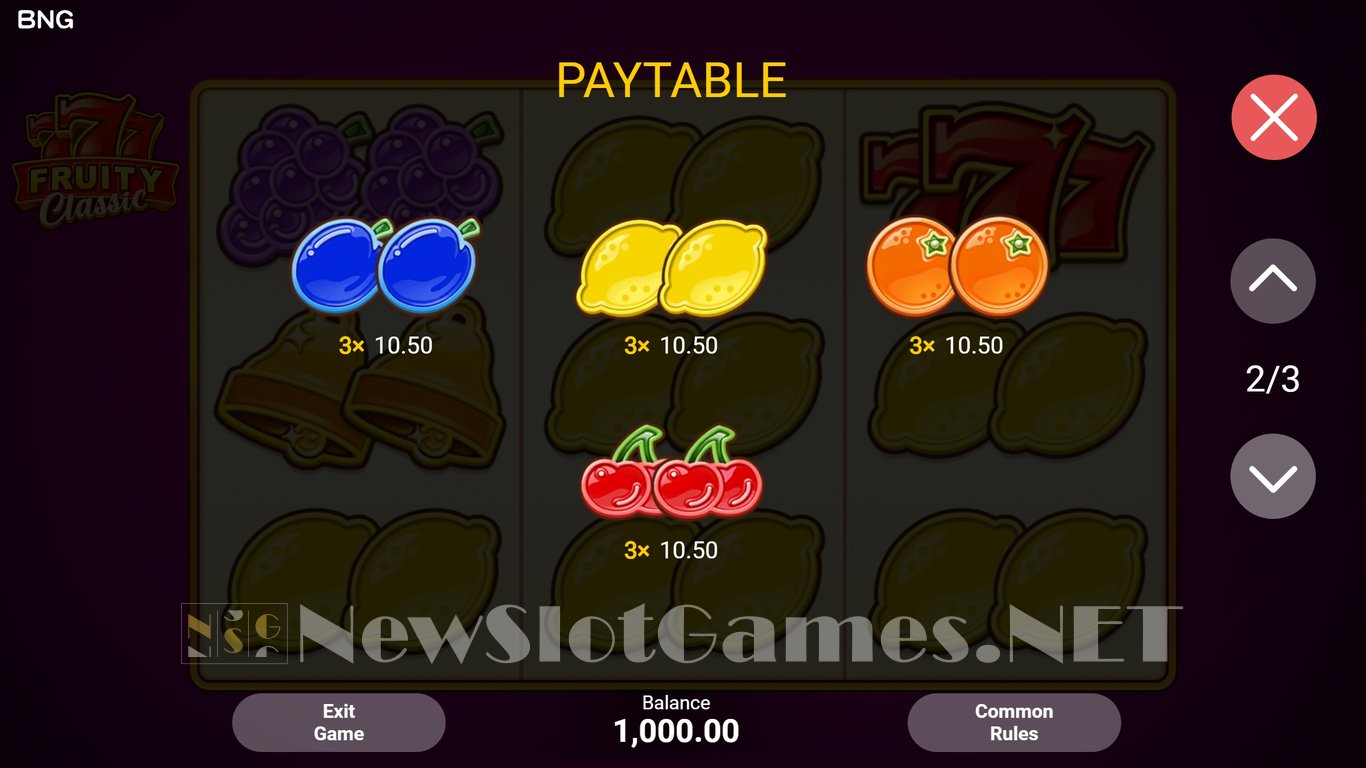 777 Fruity Classic Slot Slot Image in Demo - pic. 8