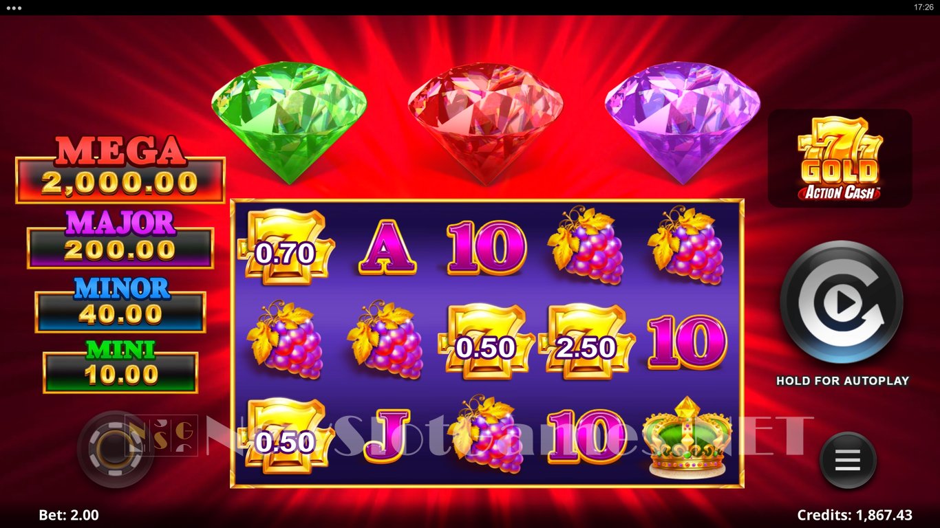 777 Gold Action Cash Slot Demo Image