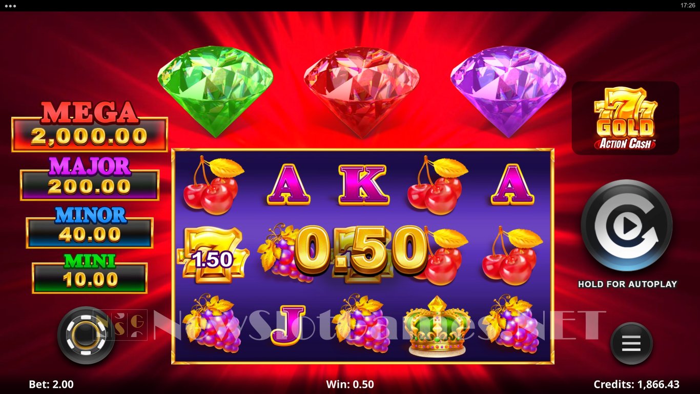 777 Gold Action Cash Slot Slot Image in Demo - pic. 2