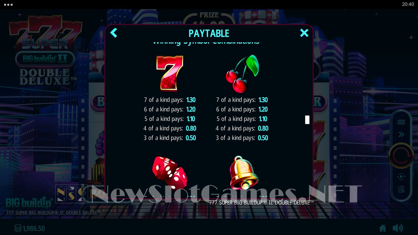 777 Super BIG BuildUp II Double Deluxe Slot Slot Image in Demo - pic. 9