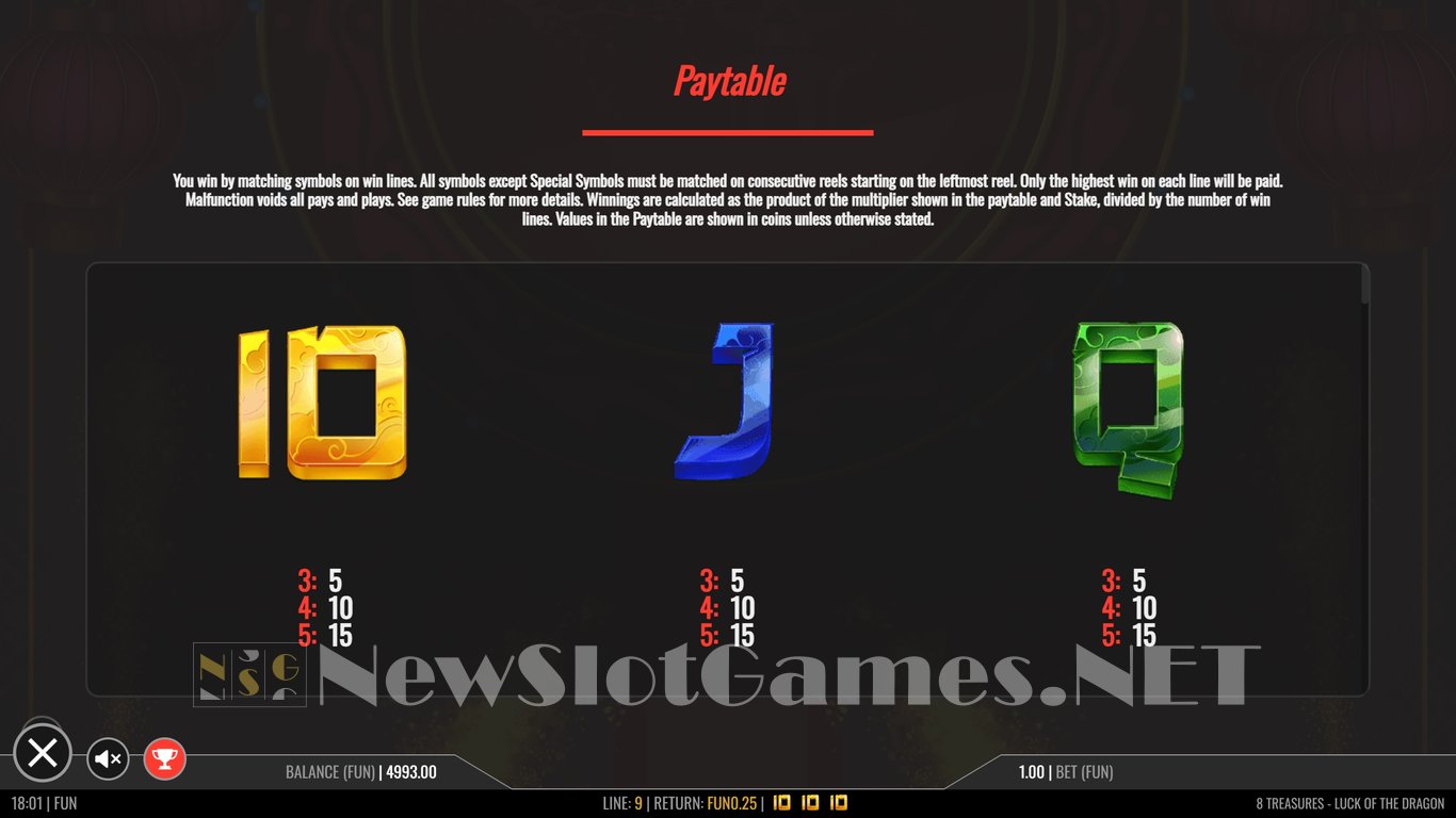 8 Treasures Luck of the Dragon Slot Slot Image in Demo - pic. 6