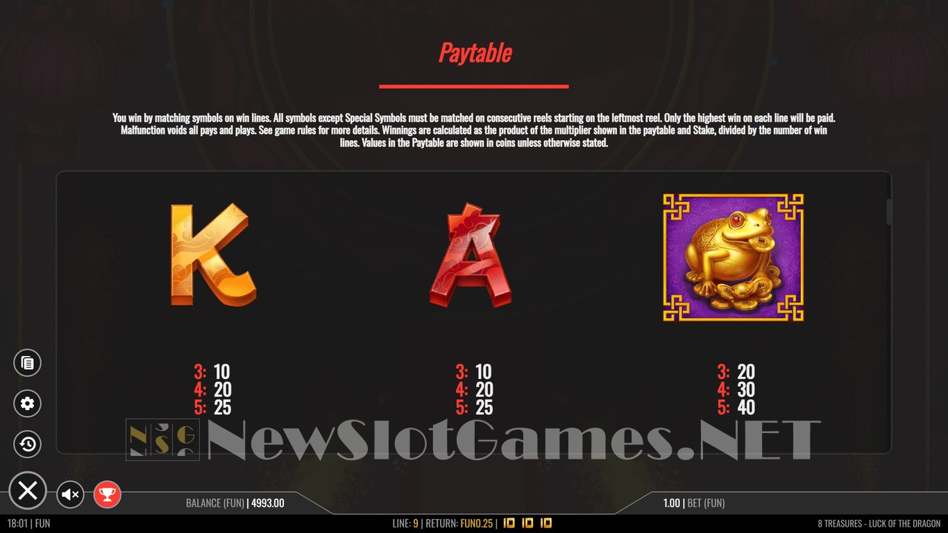 8 Treasures Luck of the Dragon Slot Slot Image in Demo - pic. 7