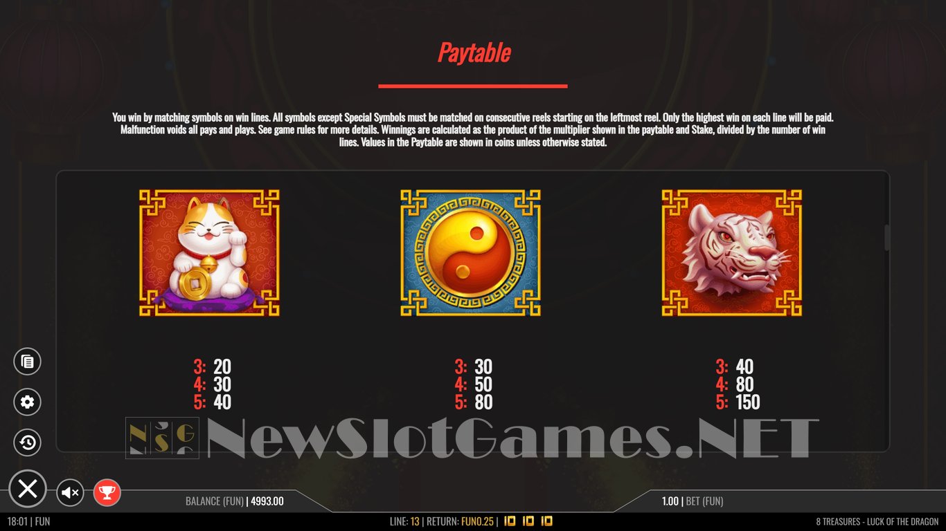 8 Treasures Luck of the Dragon Slot Slot Image in Demo - pic. 8
